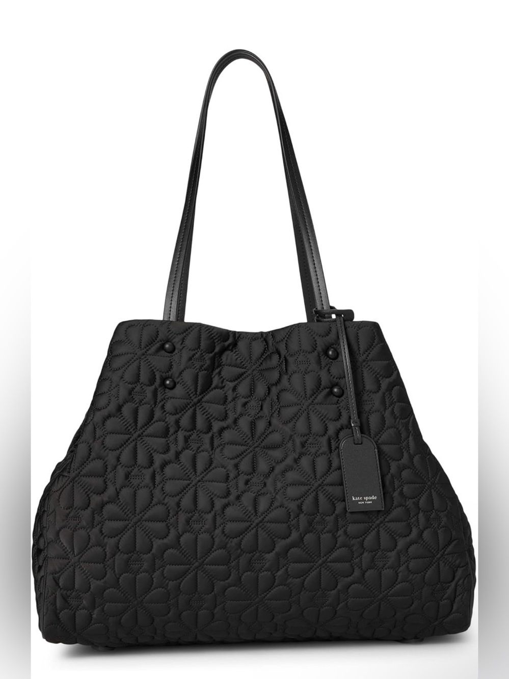 Kate Spade Tilly Quilted LG Tote Bag. Black.